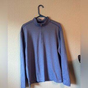Men's pebble beach performance M Blue Half-Zip Sweater embroidered golf zip up